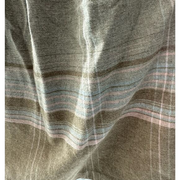 Vintage Wool A Line Plaid Gray Side Button USA Midi Skirt Size 13 - Picture 2 of 8